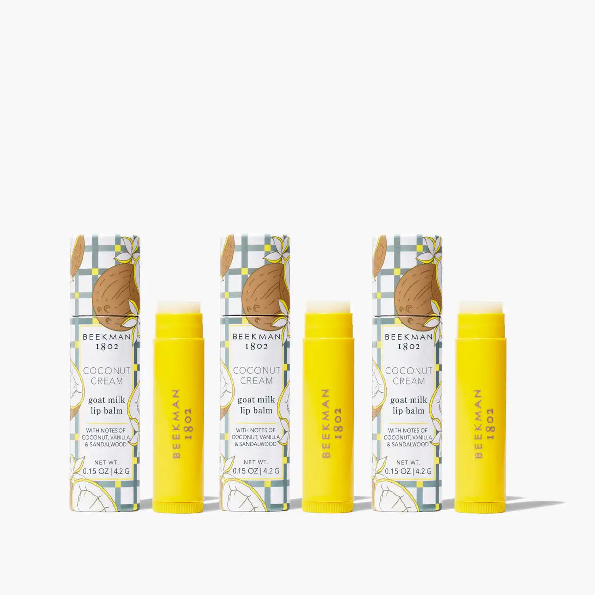 Coconut Cream Lip Balm Set of 3