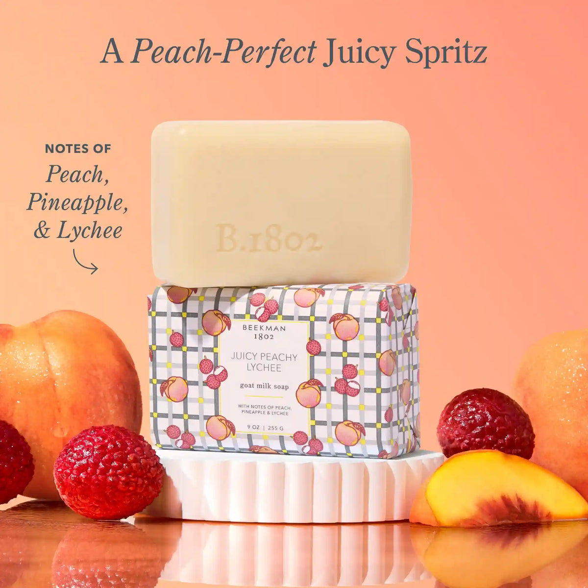 Juicy Peachy Lychee Goat Milk Soap